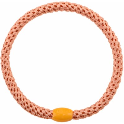 KKNEKKI Gumička do vlasů Kknekki Slim Coral, oranžová barva, textil – Hledejceny.cz