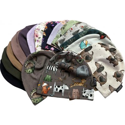 Lesejček Čepice jednovrstvé roky Vzor Medvěd v lese – Zboží Dáma