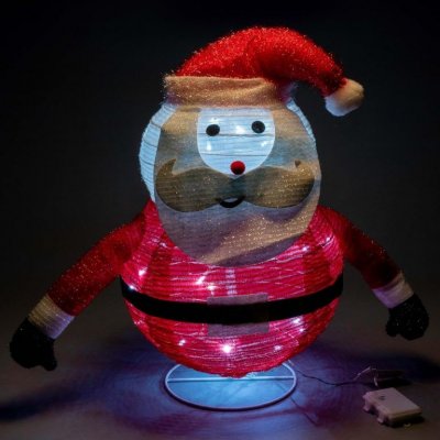 Nexos Vánoční dekorace Santa Claus 30 LED 58 cm