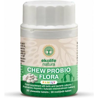 Ekolife Natura Chew Probio Flora Family 30 žvýkacích tablet – Hledejceny.cz