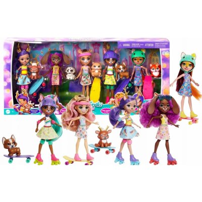 Mattel Enchantimals City Tails Skater multipack sada 5x paneka a zvířátko – Hledejceny.cz