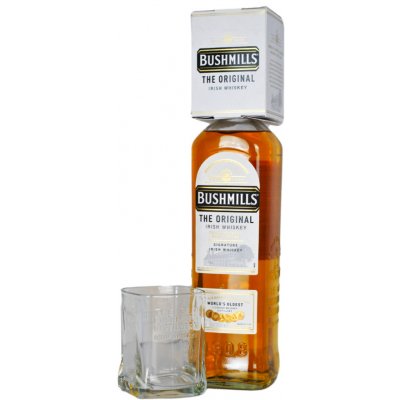 Bushmills The Original 40% 1 l (dárkové balení 1 sklenice) – Hledejceny.cz
