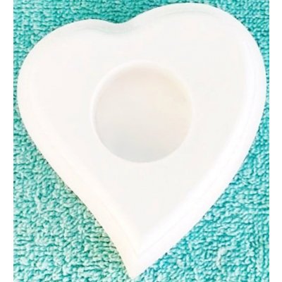 Silikonová forma - Srdce nepravidelného tvaru na čajovou svíčku