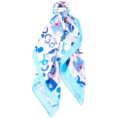 Mar.Co dámský šátek s hravými čtverci modrý – Zboží Mobilmania