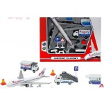 Dickie Letiště hrací set airport letadlo + 3 auta s doplňky kov v krabici – Zboží Dáma