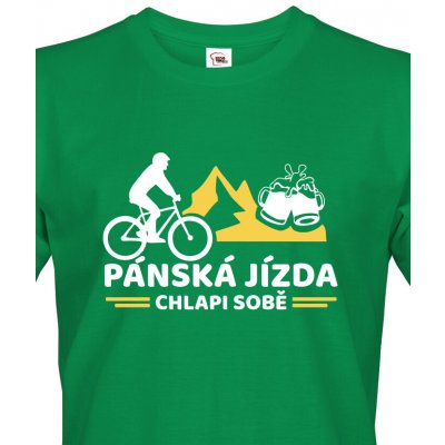 Bezvatriko pánské tričko pánská jízda 2 Zelená Canvas pánské tričko s krátkým rukávem 1276 – Zbozi.Blesk.cz