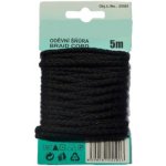 Šňůra oděvní PES 4mm/5m barva 54 černá – Zboží Mobilmania