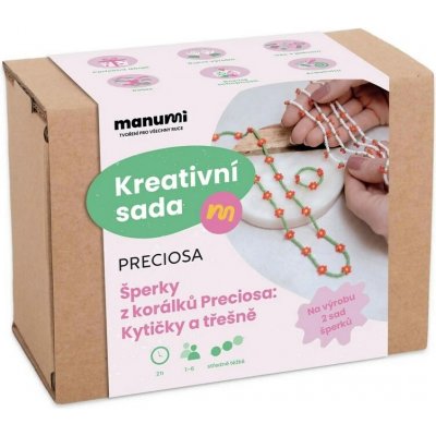 Manumi kreativní sada na výrobu šperků z korálků Preciosa kytičky a třešně 1 ks – Zboží Mobilmania