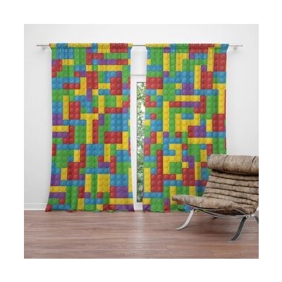 Sablio Závěs Barevná stavebnice: 2ks 140x250cm – Hledejceny.cz
