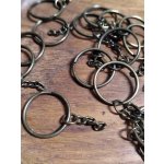 Kroužek na klíče Ø25 mm s řetízkem staromosaz – Zboží Dáma