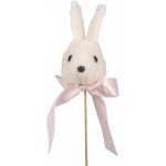 Dekorace zápich hlava králík s mašlí 7*7*33 cm – Hledejceny.cz