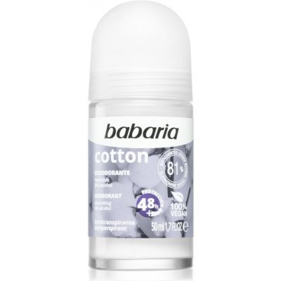 Babaria Deodorant Cotton antiperspirant roll-on s vyživujícím účinkem 50 ml – Zboží Mobilmania