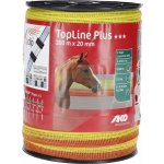 Páska pro elektrický ohradník TOPLINE PLUS 20MM Žlutá Oranžová – Zboží Dáma