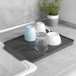 WENKO Odkapávací podložka na nádobí Linea, šedá – Hledejceny.cz