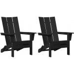Omaxi 902054 Zahradní lounge nábytek 2 ks Černá 74.5 x 80.5 x 90cm Plast – Hledejceny.cz