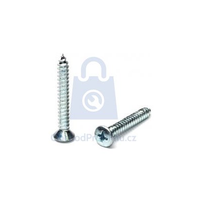 Vrut s malou čočkovou hlavou, PZ drážka, bílý zinek 6 x 50, balení 1 ks – Zboží Mobilmania