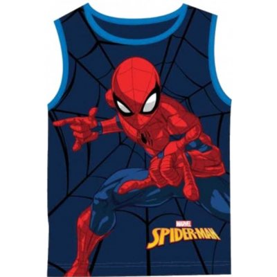 Marvel Setino chlapecké bavlněné tričko bez rukávů Spiderman tm. modré – Zboží Mobilmania