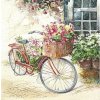 Ubrousek na decoupage Home Fashion Ubrousek 33x33cm Kolo s nůší květů