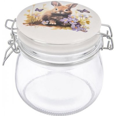 Orion Skleněná dóza s keramickým víčkem a klipovým uzávěrem JARO zajíc 500ml – Zboží Dáma