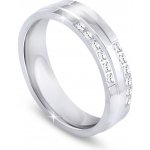 Biju Dámský z chirurgické oceli ozdobený pásy zirkonů 4000187 – Sleviste.cz