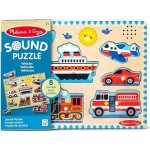 Melissa & Doug puzzle s úchyty a zvukem dopravní prostředky – Zboží Mobilmania