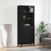 Regál a polička Prolenta Maison Exclusive Skříň highboard černá 69,5 x 34 x 180 cm kompozitní dřevo