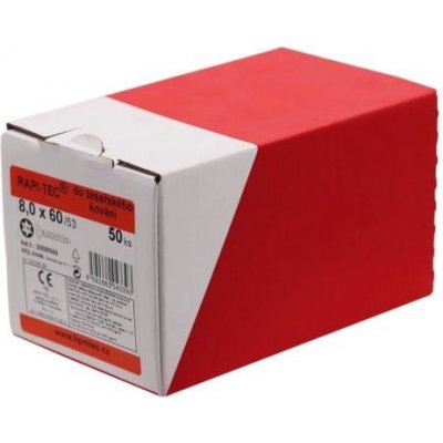 HPM TEC RAPI-TEC 8,0x60/54 (balení 50 ks) - stavební vruty do tesařského kování, pozink, talířová hlava s osazením, TORX T40 – Hledejceny.cz