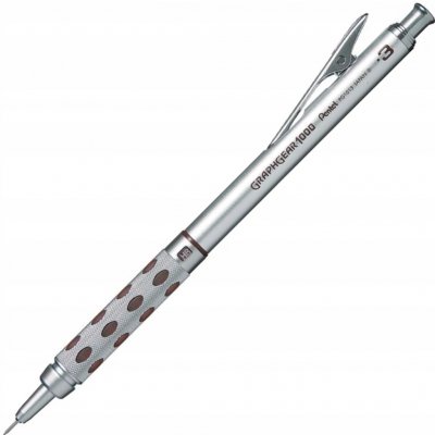 Pentel GraphGear 1000 PG1013 0,3 mm stříbrno-hnědá – Zboží Mobilmania