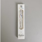 Dortisimo Svíčky spirálové bílé s modrým zdobením – Zboží Dáma