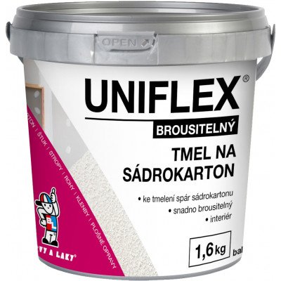 BARVY A LAKY HOSTIVAŘ Uniflex sádrokartonářský brousitelný tmel 1,6 kg – Hledejceny.cz