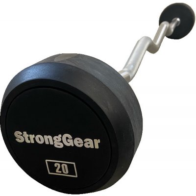 StrongGear Gumové bicepsové činky - EZ zahnuté 10 kg