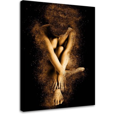 Gario Obraz na plátně Nahé ženské tělo ve zlatém prachu Rozměry: 40 x 60 cm – Zboží Mobilmania