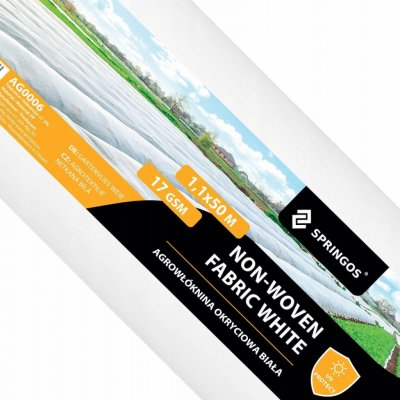 Springros Agro netkaná krycí textilie 1,1 x 50 m, 17GSM AG0006 – Zboží Dáma