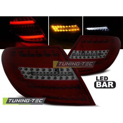 Zadní světla LED Lightbar Mercedes-Benz W204 07-11 červená/kouřová – Hledejceny.cz