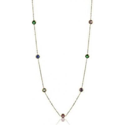 Emily Westwood Pozlacený náhrdelník s barevnými krystaly EWN23095G – Hledejceny.cz