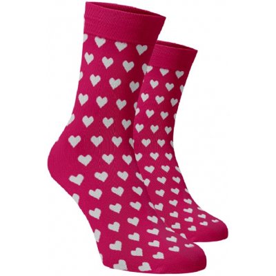 Dámské bavlněné vzorované ponožky srdíčka – Zboží Mobilmania