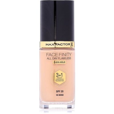 Max Factor Facefinity All Day Flawless Flexi-Hold 3in1 Primer Concealer Foundation SPF20 55 Tekutý make-up 3v1 30 ml – Zboží Mobilmania