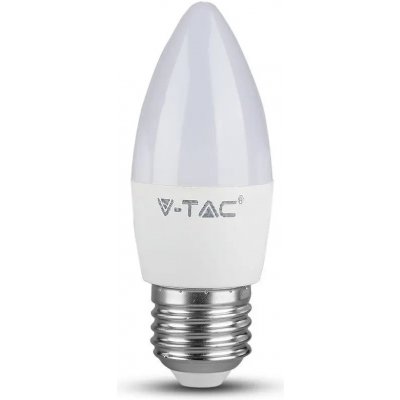 V-tac E27 LED žárovka 4,5W, 470lm, svíčka Studená bílá – Sleviste.cz
