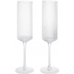 Ferm Living Sklenice Ripple Champagne Clear 2 x 150 ml – Hledejceny.cz