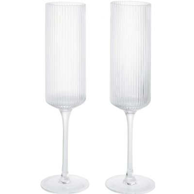 Ferm Living Sklenice Ripple Champagne Clear 2 x 150 ml – Hledejceny.cz