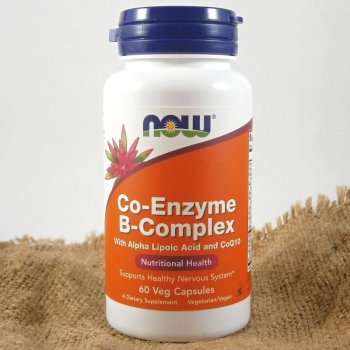 NOW Co-Enzyme Vitamin B-komplex aktivní koenzymová forma 60 rostlinných kapslí
