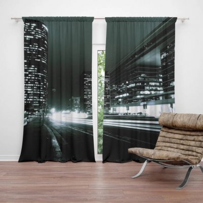 Sablio Závěs Noční ulice: 2ks 140x250cm – Hledejceny.cz