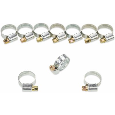 Spony hadicové, balení 10ks, 12-22mm, pro hadici 1/2" EXTOL-CRAFT 70502 – Sleviste.cz