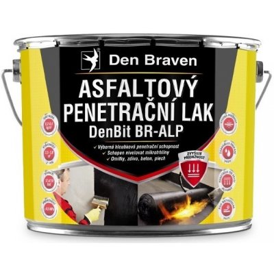 DEN BRAVEN Asfaltový penetrační lak 9kg DenBit BR penetral ALP plech