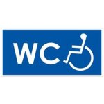WC PRO INVALIDY, modrá, plast 1 mm 190x90 mm – Sleviste.cz