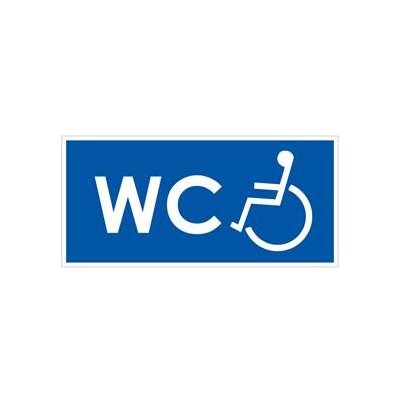 WC PRO INVALIDY, modrá, plast 1 mm 190x90 mm – Sleviste.cz