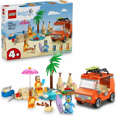 LEGO® Bluey 11202 Bluey a rodinný výlet autem na pláž – Zboží Živě