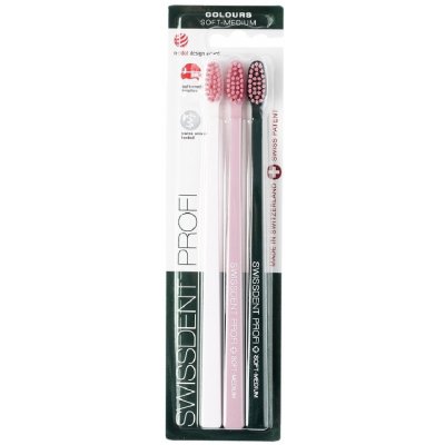 Swissdent Colours zubní kartáčky Soft-Medium Pink Paradise 3 ks – Zboží Mobilmania