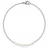 Náramek Šperky eshop stříbrný náramek řada bílých syntetických perel R07.08