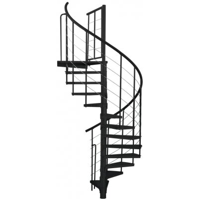 Minka STAIRS Venkovní točité schodiště Rondo Spino Zink Color černé pr. 160 cm – Zbozi.Blesk.cz